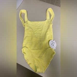 Hunza G one piece Yellow New with tags!